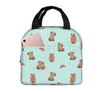 Borsa termica per il pranzo per uomini e donne, da lavoro, con anguria capybara, morbida, piccola, per adulti, per uomini e donne, borsa termica alla moda per viaggi, borsa per il pranzo per donne e