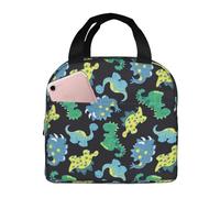 Borsa termica per il pranzo per uomini e donne, da lavoro, con dinosauro colorato, borsa termica morbida per viaggi, impermeabile, piccola scatola per il pranzo per adulti, per uomini e donne, borsa
