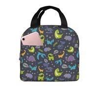 Borsa termica per il pranzo per uomini e donne, da lavoro, con divertente dinosauro, piccola scatola per il pranzo per adulti, unisex, impermeabile, morbida borsa termica per viaggi, borsa per il
