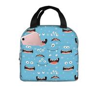 Borsa termica per il pranzo per uomini e donne, da lavoro, con graziosa bocca di dinosauro, piccola scatola per il pranzo per adulti per uomini e donne, impermeabile, morbida borsa termica per viaggi