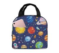 Borsa termica per il pranzo per uomini e donne, da lavoro, con pianeta spaziale, colorata, impermeabile, isolata per viaggi, piccola scatola per il pranzo per adulti, per uomini e donne, borsa per il