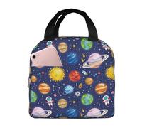 Borsa termica per il pranzo per uomini e donne, da lavoro, con pianeta spaziale, morbida borsa termica per viaggi, impermeabile, piccola scatola per il pranzo per adulti, per uomini e donne, borsa per