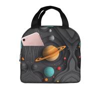 Borsa termica per il pranzo per uomini e donne, da lavoro, con sistema solare, in carta, morbida, piccola, per adulti, unisex, alla moda, isolata per viaggi, borsa per il pranzo per donne e uomini