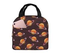 Borsa termica per il pranzo per uomini e donne, da lavoro, graziosa borsa termica per hamburger, hamburger, pianeta, morbida borsa termica per viaggi, impermeabile, piccola scatola per il pranzo per