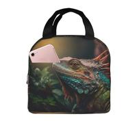 Borsa termica per il pranzo per uomini e donne, da lavoro, realistica colorata camaleonte, morbida, piccola scatola per il pranzo per adulti per uomini e donne, borsa termica alla moda per viaggi