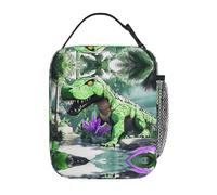 Borsa termica per il pranzo per uomini e donne, design con stampa di alieni, riutilizzabile, a prova di perdite, grande capacità, per lavoro, scuola, ufficio, viaggi, picnic, tracolla regolabile