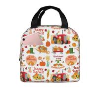 Borsa termica per il pranzo per uomini e donne, lavoro - autunno fattoria zucca morbida piccola scatola per il pranzo per adulti per uomini e donne, borsa termica alla moda per viaggi, borsa per il