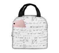 Borsa termica per il pranzo per uomini e donne, motivo matematico, morbida borsa termica per viaggi, impermeabile, piccola scatola per il pranzo per adulti, per uomini e donne, borsa per il pranzo per