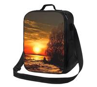 Borsa termica per il pranzo per uomini e donne, scatola per il pranzo al tramonto per ufficio, lavoro, picnic, borse termiche per il pranzo a tenuta stagna, con tracolla, per adulti, borsa