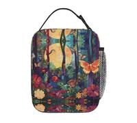 Borsa termica per il pranzo per uomini e donne, un vivace tramonto con stampa completa, riutilizzabile, a prova di perdite, grande capacità, per lavoro, scuola, ufficio, viaggi, picnic, tracolla