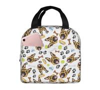 Borsa termica per il pranzo per uomo e donna, borsa da viaggio per uomo e donna, pastore tedesco, n. 1008, morbida borsa per il pranzo per donne e uomini