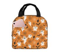 Borsa termica per il pranzo per uomo e donna, borsa per il pranzo da viaggio per uomini e donne, stampa di fantasmi di Halloween, borsa morbida per il pranzo per donne e uomini