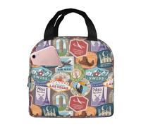 Borsa termica per il pranzo per uomo e donna, motivo mondi, per adulti, unisex, impermeabile, morbida, isolata, per viaggi, borsa per il pranzo per donne e uomini