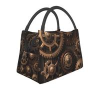 Borsa termica per il pranzo riutilizzabile a prova di perdite Scatola per il pranzo Steampunk ingranaggi meccanici pranzo Cooler Tote Food Carrier per donne uomini lavoro picnic viaggio