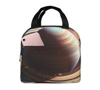 Borsa termica per il pranzo riutilizzabile Saturno Ring Planet Lunch Box per donne uomini portatile a tenuta stagna borsa per il pranzo più fresco contenitori per il pranzo per lavoro viaggi