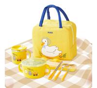 Borsa termica per il pranzo, riutilizzabile, set di posate Thrermo, con | Borsa per il pranzo per adulti, per ufficio, cantiere, viaggi quotidiani all'aperto, escursionismo, campeggio, giardino