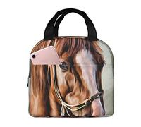 Borsa termica per il pranzo Scatola per il pranzo con pittura a cavallo Riutilizzabile Scatola per il pranzo carina per adulti e bambini, Borse per il pranzo più fresche a tenuta stagna Per lavoro U
