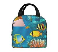 Borsa termica per il pranzo The Underwater World Tropical Fish Lunch Box per donne uomini riutilizzabile a prova di perdite borsa termica per ufficio picnic