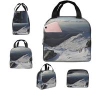 Borsa termica per il pranzo Top of the Snow Mountain Lunch Box Borsa per il pranzo per le donne Borse per il pranzo riutilizzabili Lunchbox