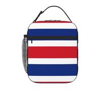 Borsa termica per il pranzo versatile con bandiera del Costa Rica di grande capacità, elegante e durevole, adatta per viaggi di lavoro e scuola