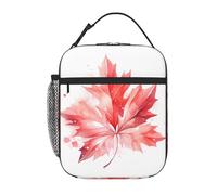Borsa termica per il pranzo versatile con foglia d'acero rossa, di grande capacità, elegante e durevole, adatta per lavoro, viaggi e scuola