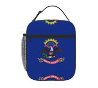 Borsa termica per il pranzo, versatile, di grande capacità, con bandiera del Dakota del Nord, elegante e durevole, adatta per lavoro, viaggi e scuola