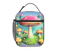 Borsa termica per il pranzo versatile, grande capacità, con meravigliosi funghi, elegante e durevole, adatta per lavoro, viaggi e scuola