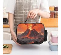 Borsa termica per il pranzo Volcano Wonder da donna, grande capacità, a prova di perdite, con manici staccabili, borsa termica con mantenimento del freddo/caldo per 5 ore, per ufficio, picnic, campe