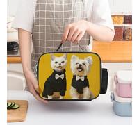Borsa termica per il pranzo "Wing A Black Sweater" per donne, grande capacità, borsa a tenuta stagna con manici staccabili, borsa termica con mantenimento del freddo/caldo per 5 ore, per ufficio, pi