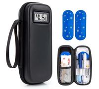 Borsa Termica per Insulina, Borsa per Diabetici da Viaggio con 2 Impacchi di Ghiaccio, Portatile Borsa Insulina Astuccio Contenitore Termico, per Medicinali Insulina Siringhe Da Insulina