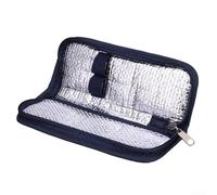 Borsa termica per insulina, per la cura del diabete, design portatile e leggero, colore: blu navy