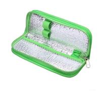 Borsa termica per insulina, per la cura del diabete, design portatile e leggero, colore: verde