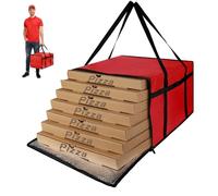 Borsa Termica per La Consegna della Pizza, 50×50×35.5cm Riutilizzabile | Borsa Sacco Grande, Borse Termica Isolata Pieghevole, Borse Termici Isolante per Alimenti, Tessuto Non Tessuto, Impermeabile