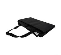 Borsa termica per la consegna della pizza per il trasporto di cibi caldi, borsa termica di grande capacità con esterno impermeabile, mantiene le pizze (nero, 50 x 35,5 cm)