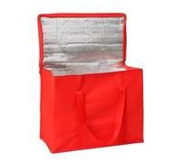 Borsa termica per la spesa, riutilizzabile, per trasportare cibi caldi e freddi, borsa termica per il trasporto di cibi caldi e freddi, borsa termica per picnic vino (rosso, 35 x 22 x 37 cm)
