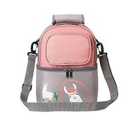 Borsa Termica per Latte Materno, Zaino Portapranzo per Bottiglia di Latte con Isolamento Morbido a Doppio Strato Impermeabile (Grigio Rosa)