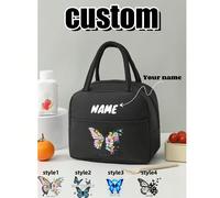 Borsa termica personalizzata per il pranzo con farfalla e nome personalizzato, 4 stili, isolata e alla moda. Che tu preferisca lo stile boho, carino o minimalista, ce n'è uno adatto al tuo umore o est