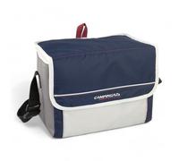 borsa termica pieghevole 10 litri blu grigio con tracolla regolabile e tasca frontale isolamento schiuma pe 13 ore freddo 8 bottiglie