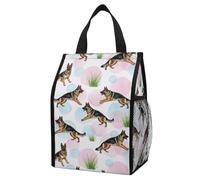 Borsa termica pieghevole e isolata con tasche, ideale per gli amanti dei cani da pastore, borsa termica portatile e a prova di perdite per il pranzo, perfetta per la spiaggia, le escursioni e gli spos