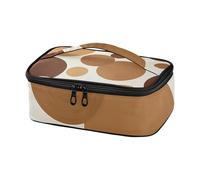 Borsa termica pieghevole per adulti, rotonda, colorata, rotonda, moderna, marrone, per viaggi, lavoro, portapranzo da uomo, resistente all'acqua almorzera para Hombre