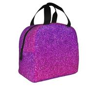 Borsa termica pieghevole per il pranzo con paillettes sfumate e lustrini per pasti, snack, bevande, ragazzi, ragazze, adolescenti, picnic