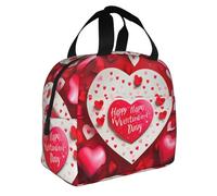 Borsa termica pieghevole per il pranzo con stampa di San Valentino, pasti, snack, bevande, ragazzi, ragazze, adolescenti, picnic