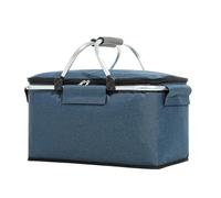 Borsa Termica Pizza,Porta Pizze Borsa Termica Portatile, Cestino La Spesa Con Coperchio E Maniglia Robusta Picnic, Consegna Di Cibo Da Asporto Shopping Al Mercato(Gray,42 * 23 * 23cm)