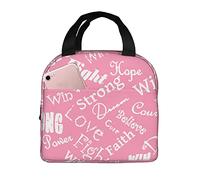 Borsa Termica Porta Pranzo Breast Cancer Awareness Borsa Termica Per Il Pranzo Pieghevole A Prova Di Perdite Donna Borse Frigo, Per Ufficio, Shopping, Adulti, 20x22cm