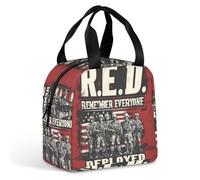 Borsa Termica Porta Pranzo R.E.D. Remember Everyone Deployed Borsa Termica Piccola A Prova Di Perdite Uomini Donna Borse Frigo, Per Ufficio, Campeggio, Lavoro