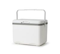 Borsa termica portatile, borse termiche rigide da 12 litri stampate a rotazione, piccola borsa termica rigida per il pranzo, bevande, campeggio, picnic, spiaggia, pesca, bianco