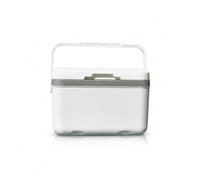 Borsa termica portatile, borse termiche rigide da 5 litri stampate a rotazione, piccola borsa termica rigida per il pranzo, bevande, campeggio, picnic, spiaggia, pesca, bianco