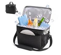 Relaxdays Borsa termica impermeabile, 40 litri, nera