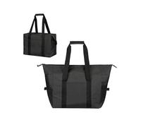 Borsa termica riutilizzabile con cerniera for la spesa, borsa termica a prova di perdite con schiuma isolante, borsa termica for cibo caldo e freddo, picnic, viaggi o spiaggia(Black,L)