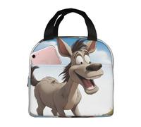 Borsa termica riutilizzabile per il pranzo a forma di asino cartone animato per donne uomini portatile a tenuta stagna borsa per il pranzo più fresco contenitori per il pranzo per lavoro viaggi